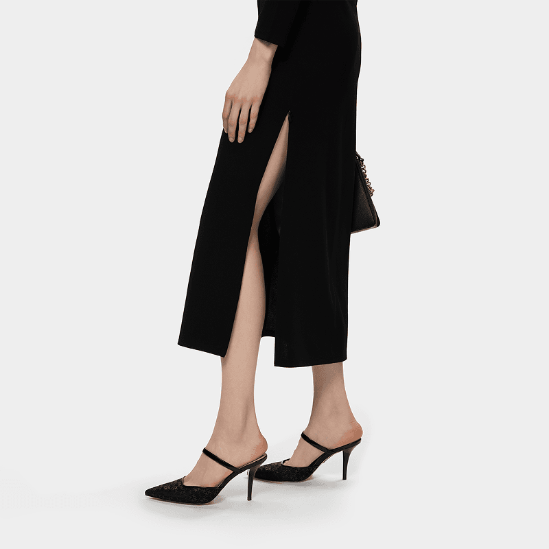 Платье PINKO Длинное платье с длинными рукавами для женщин - изображение 4