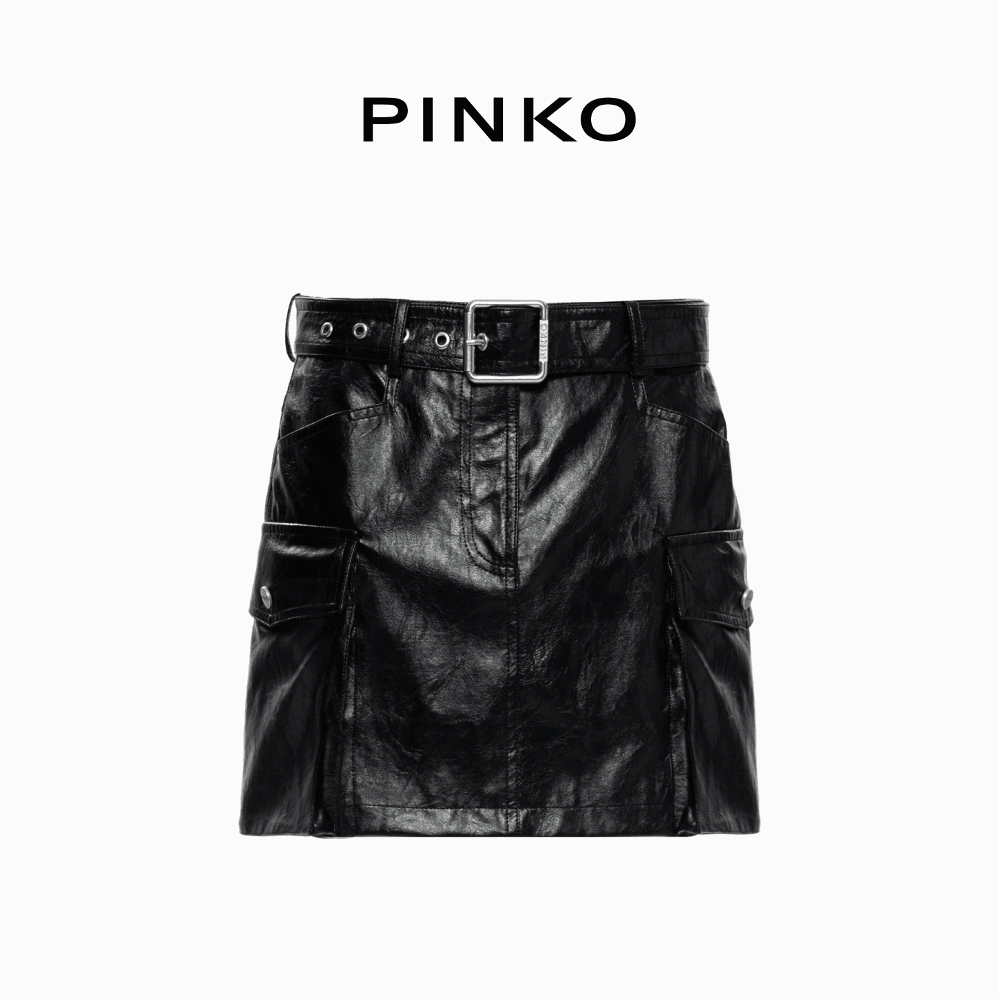 PINKO SS26 Кожаные короткие юбки Женские - изображение 5