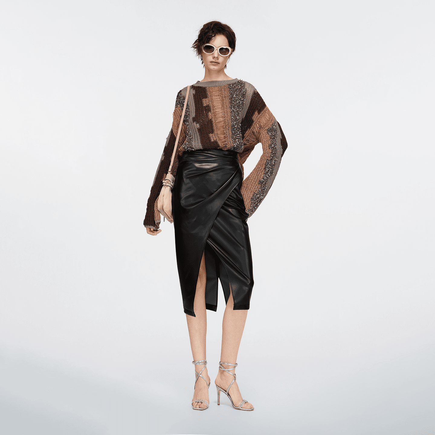 PINKO SS26 Кожа Длинный Юбка Женские - изображение 3