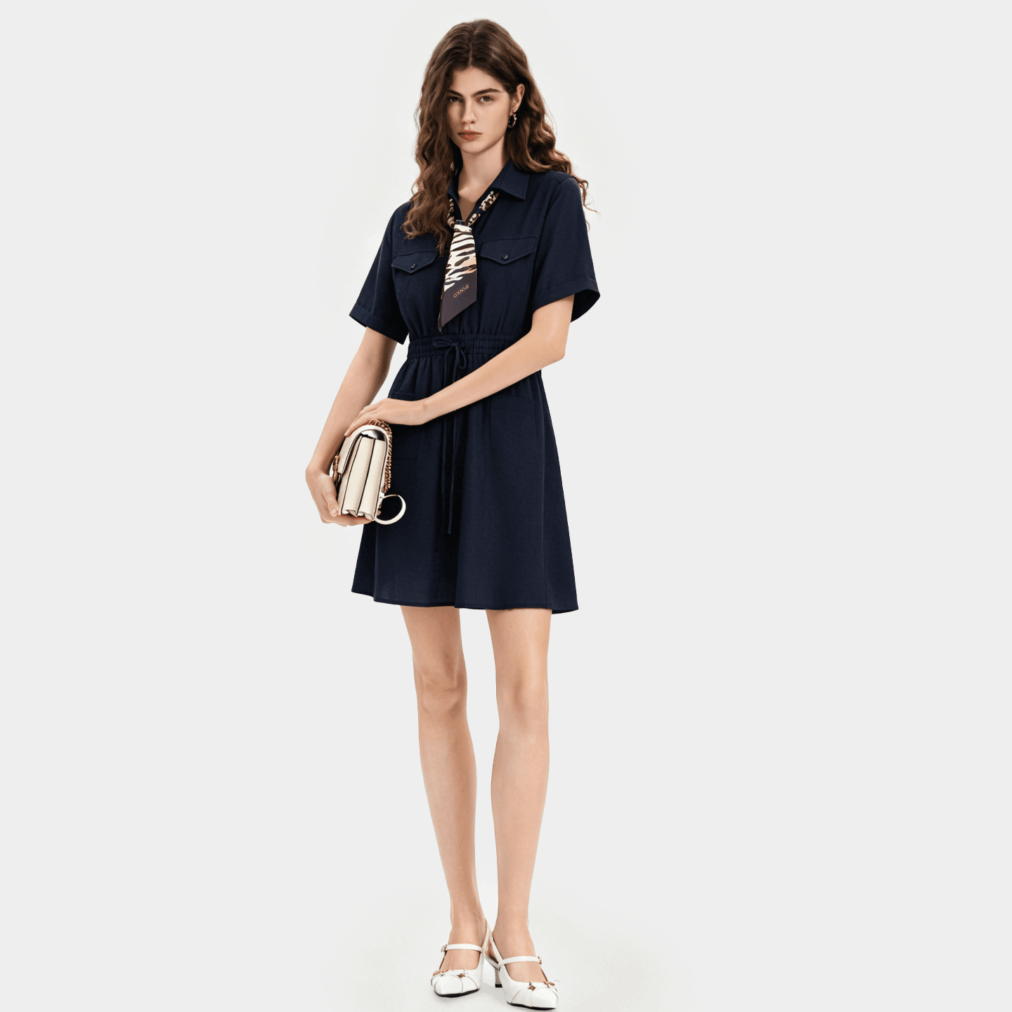 Платье PINKO Женские Короткие Платья с Длинными Рукавами - изображение 2