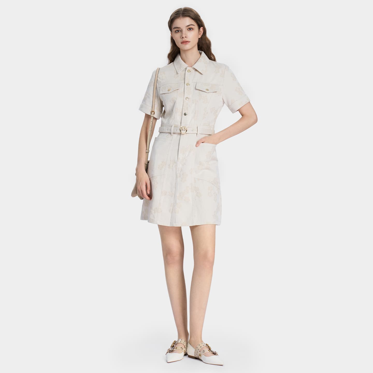 Платье PINKO Женские Короткие Платья с Длинными Рукавами - изображение 2