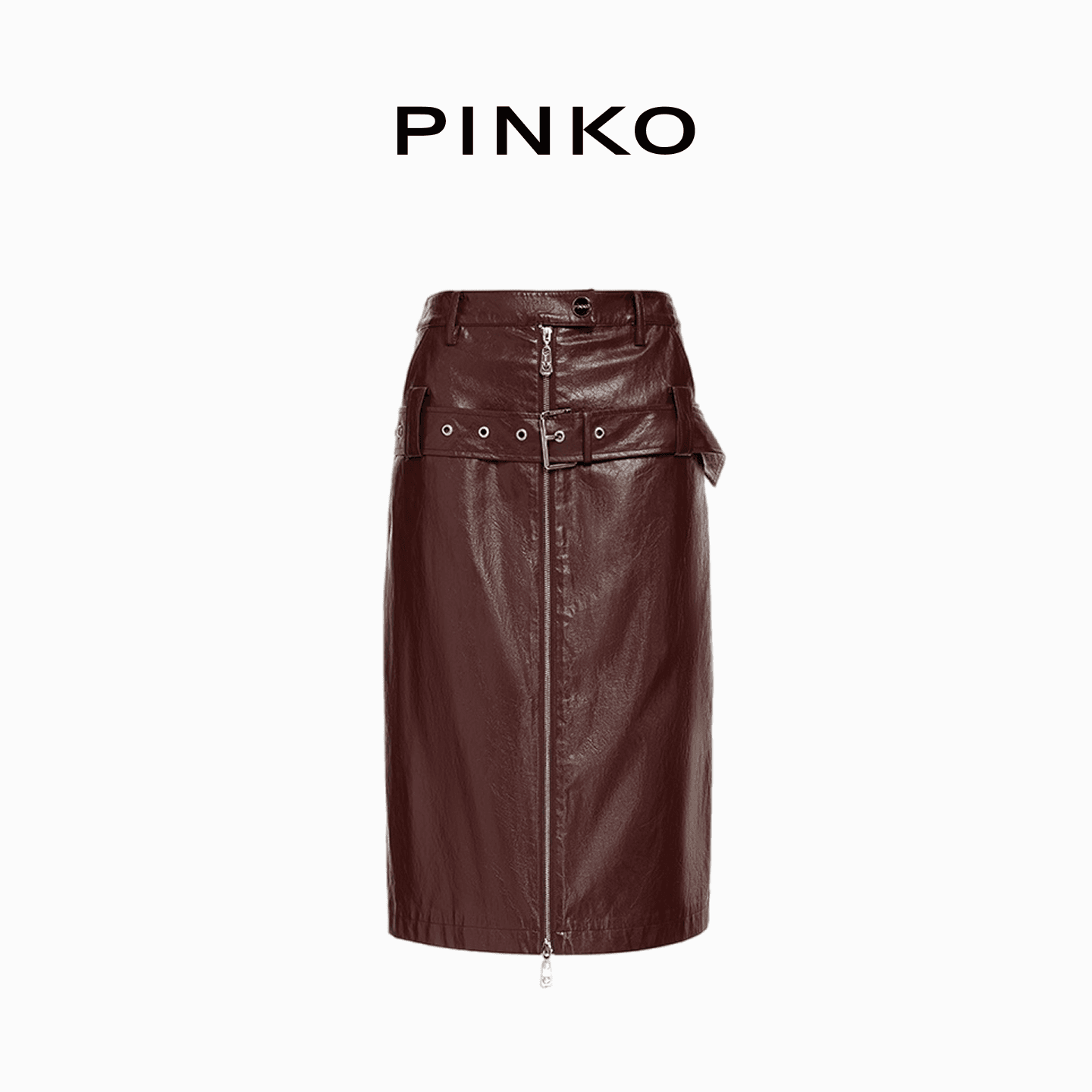 PINKO SS26 Кожа Длинный Юбка Женские - изображение 3