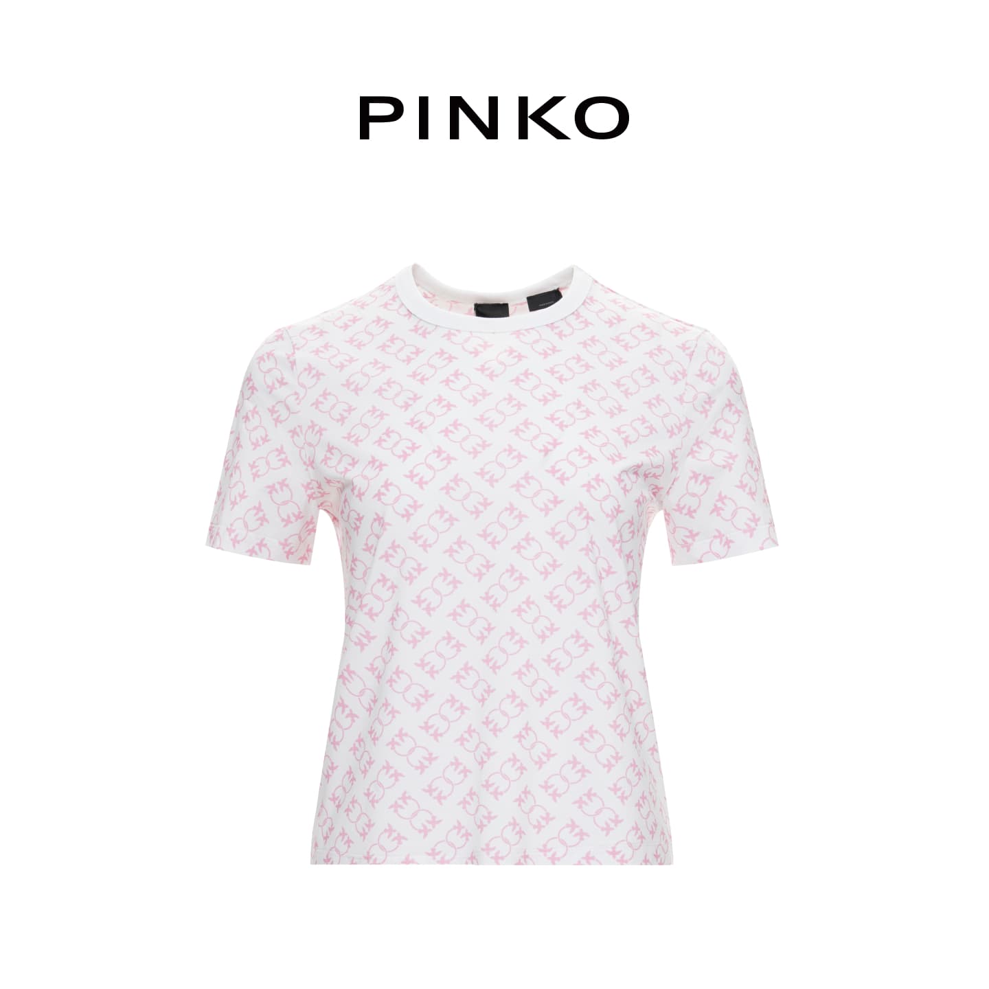 Футболка PINKO Розовые цветы Женские T-рубашки - изображение 6