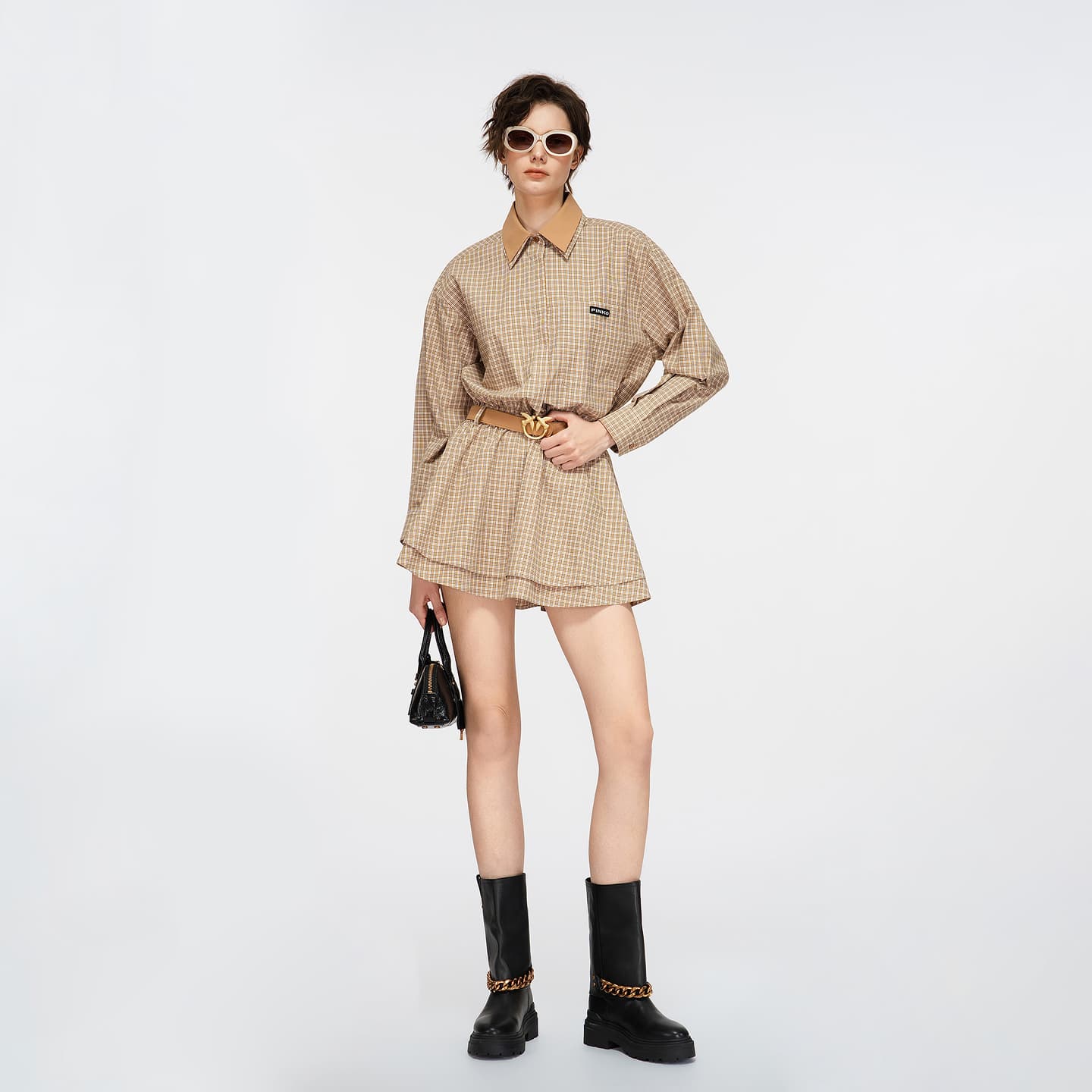 Платье PINKO SS26 Длинное платье с длинными рукавами для женщин - изображение 5