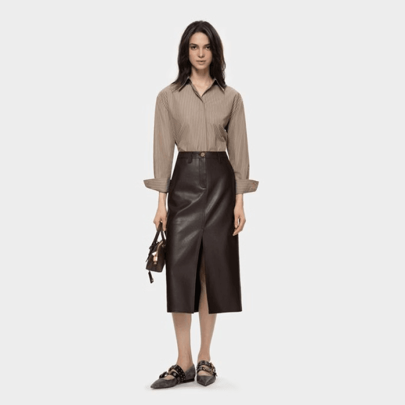 PINKO FW25 Повседневная длинная юбка для женщин - изображение 2