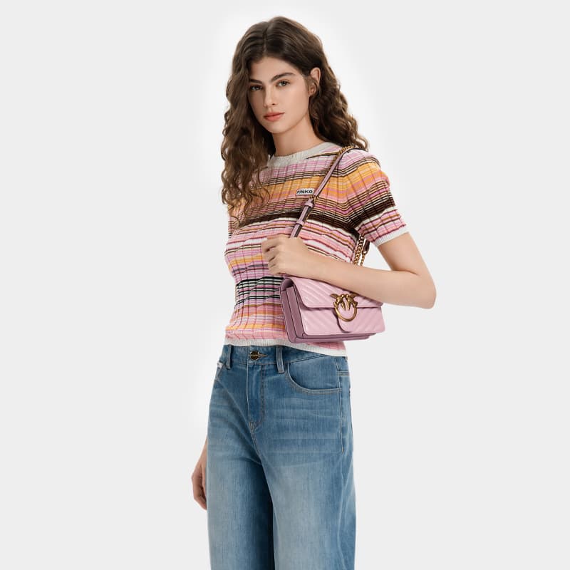 Футболка PINKO Розовые полосы Женские Футболки - изображение 5