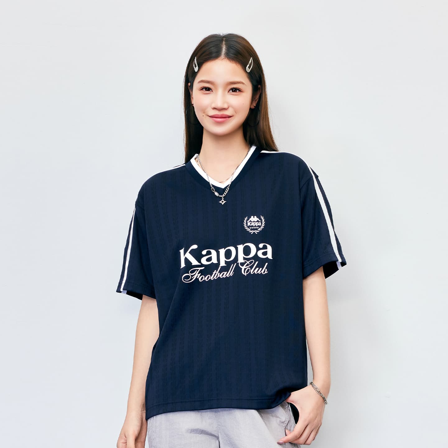 Футболка KAPPA T Рубашка Унисекс Звездный Синий Черный - изображение 3