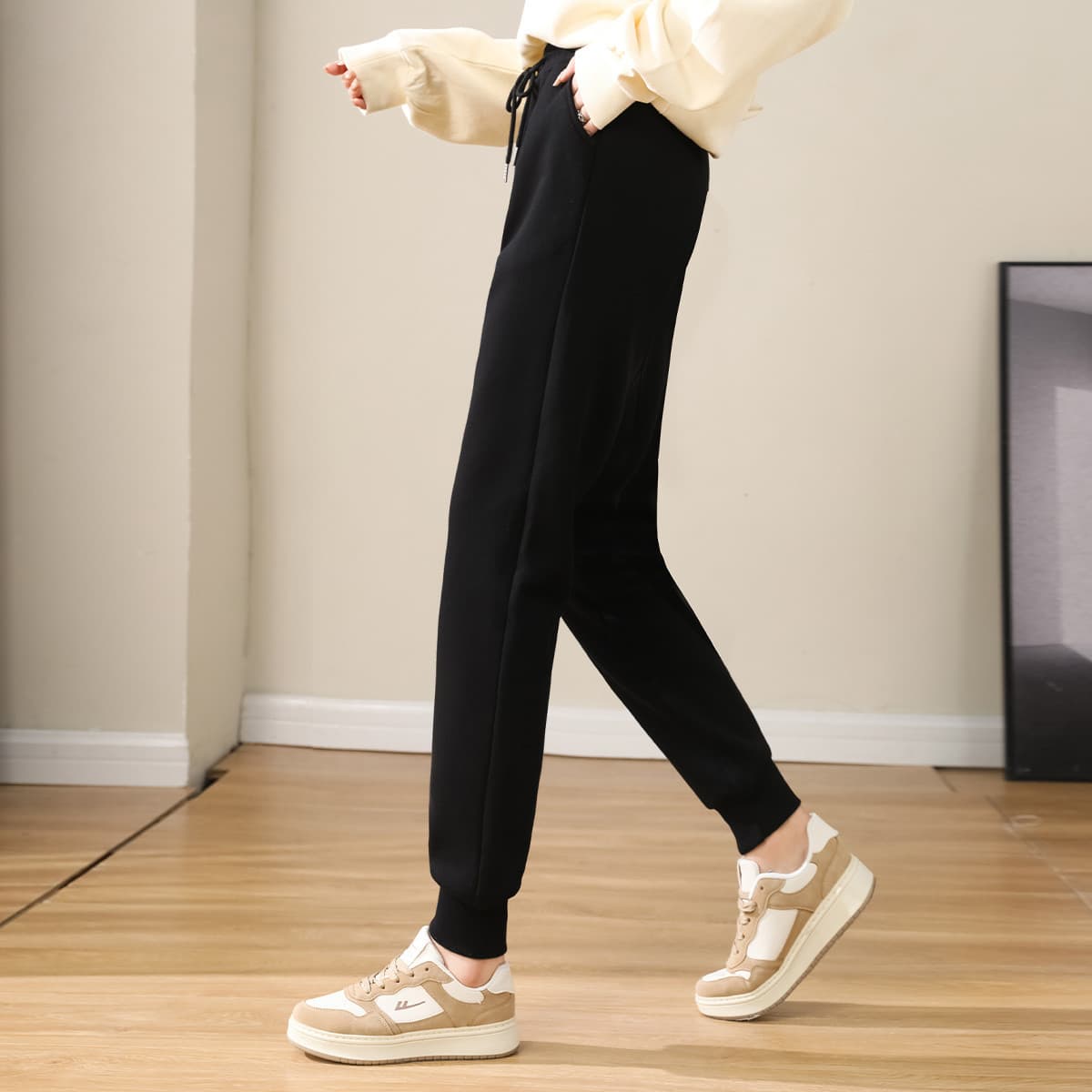 Штаны JEANSWEST Черные Женские Повседневные Брюки - изображение 3