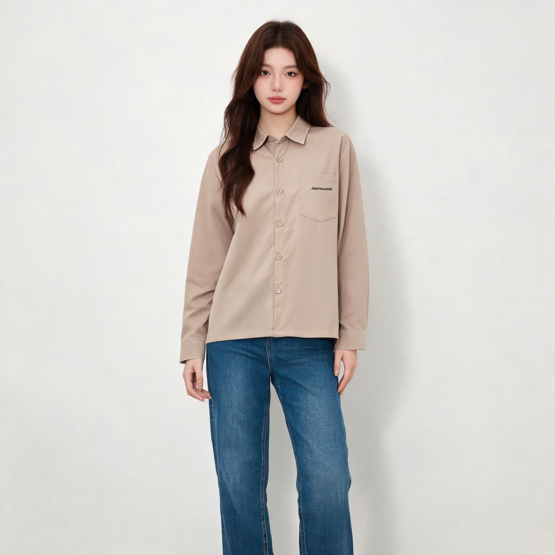 Блузка JEANSWEST Абрикос Женские Рубашки - изображение 2