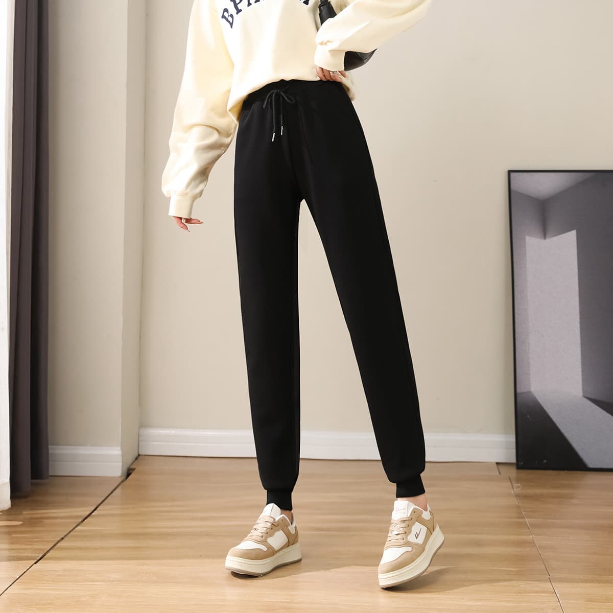 Штаны JEANSWEST Черные Женские Повседневные Брюки - изображение 2