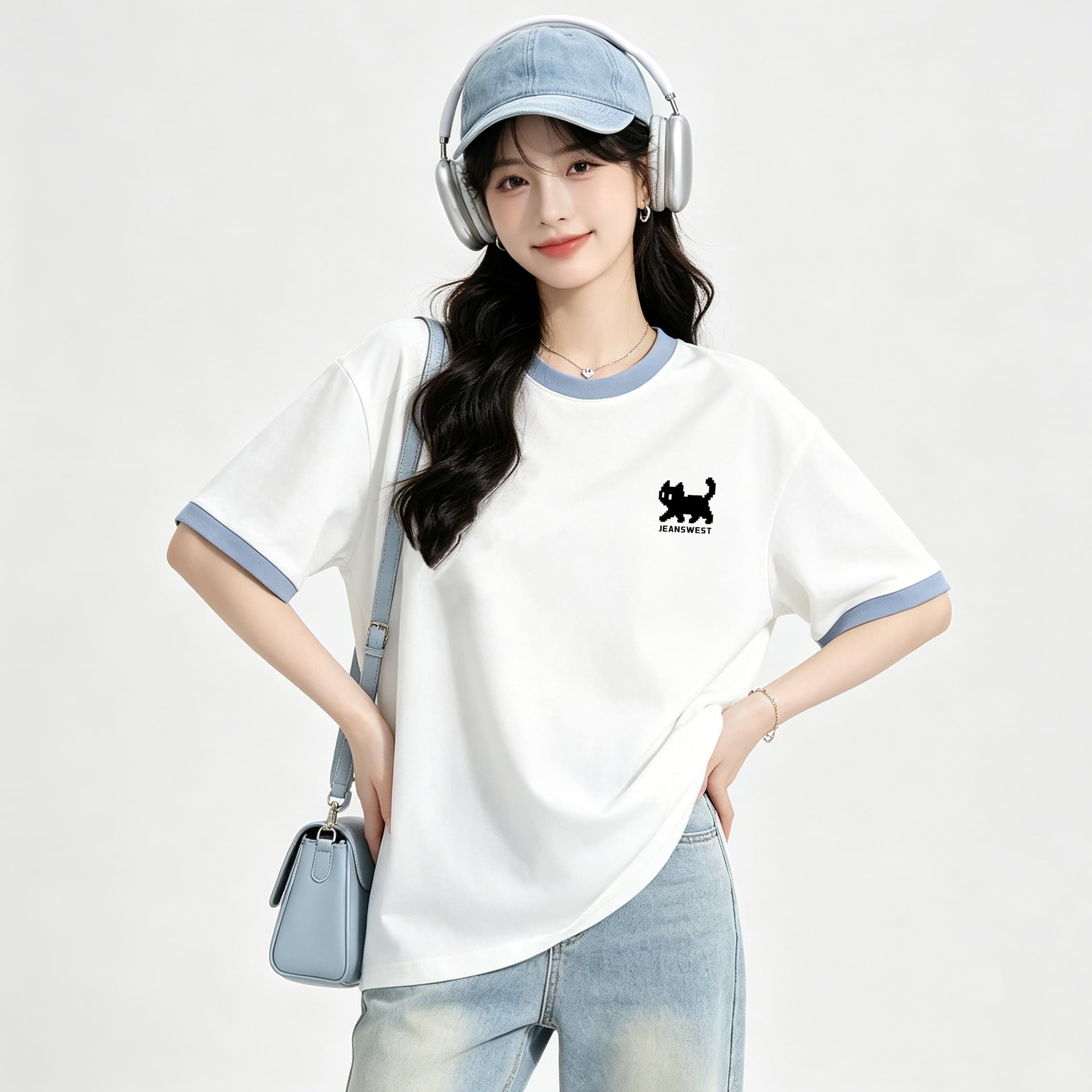Футболка JEANSWEST Мужская T-рубашка Женская - изображение 2