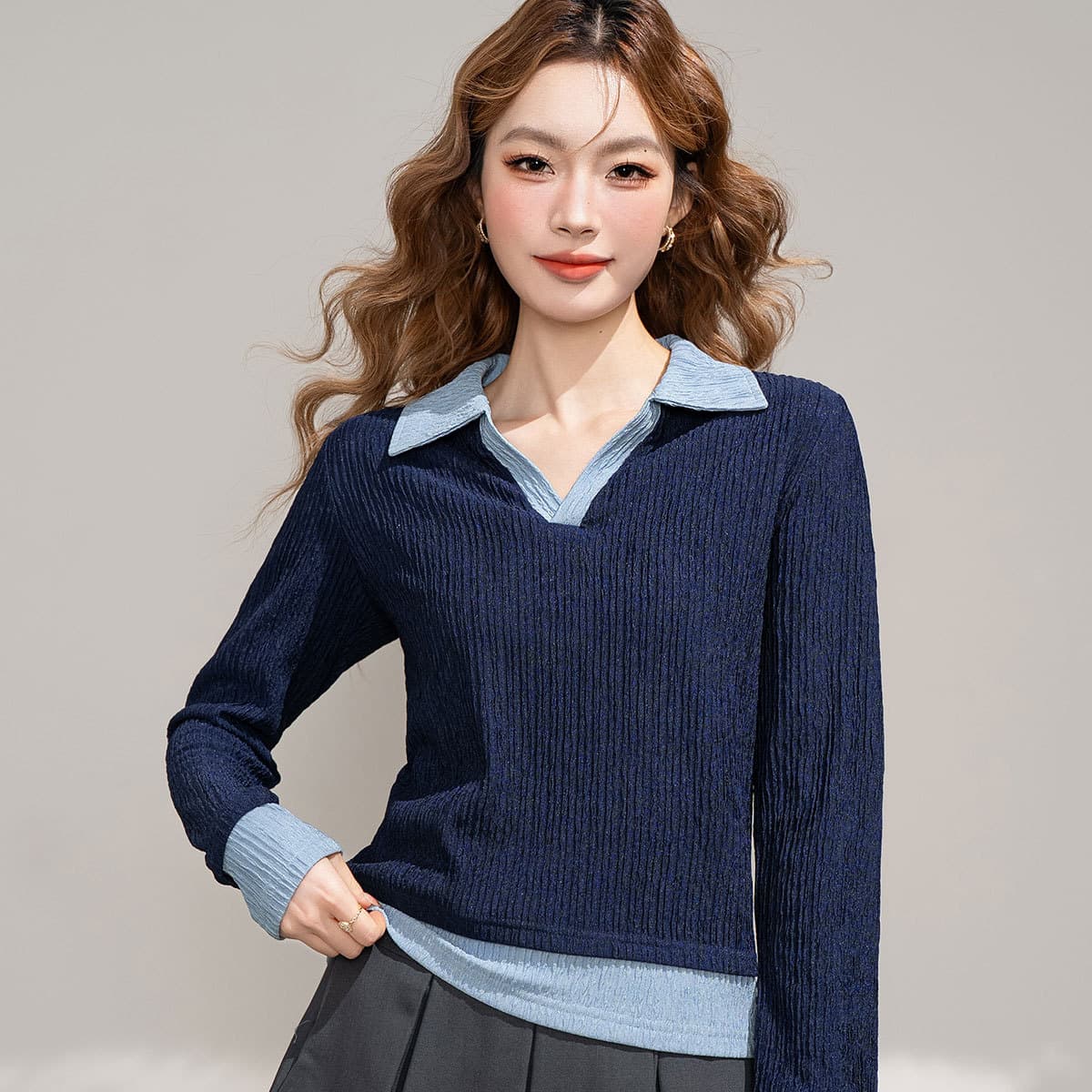 Футболка JEANSWEST Королевский синий Женские T-рубашки - изображение 2