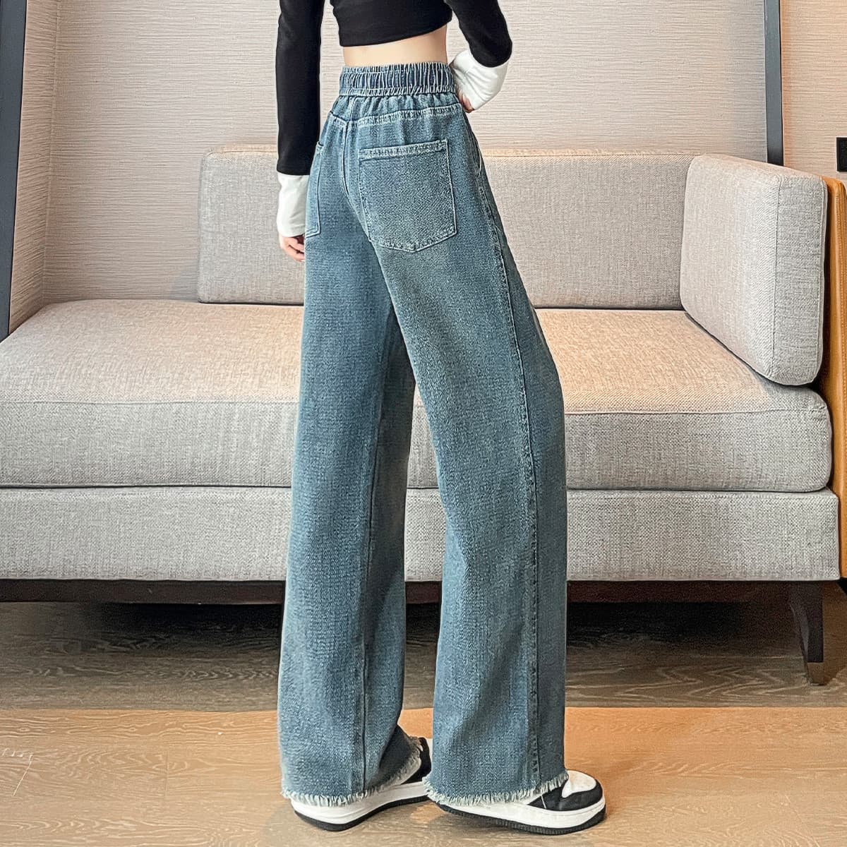 Джинсы JEANSWEST Винтажные синие женские джинсы - изображение 5
