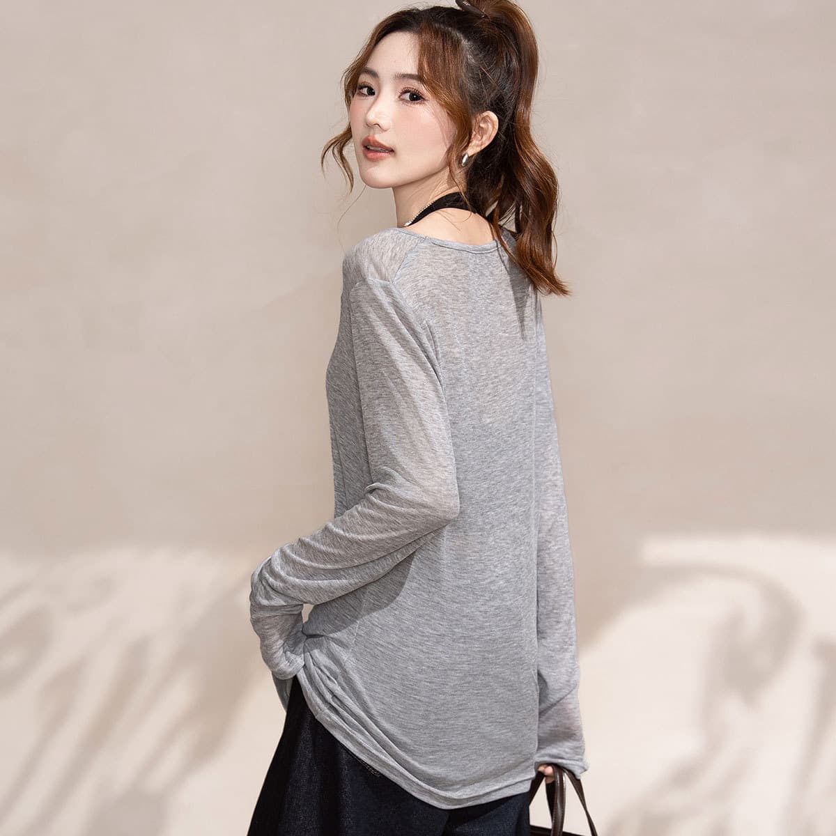 Футболка JEANSWEST Серый Женские T-рубашки - изображение 5