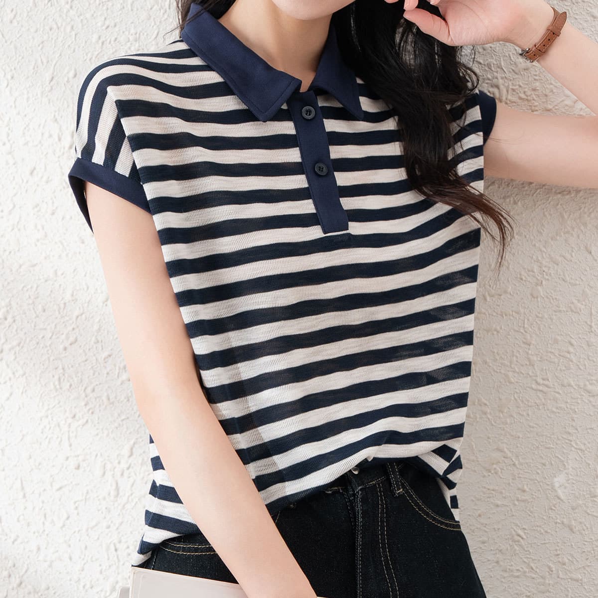 Футболка JEANSWEST Темно-синие женские футболки - изображение 2
