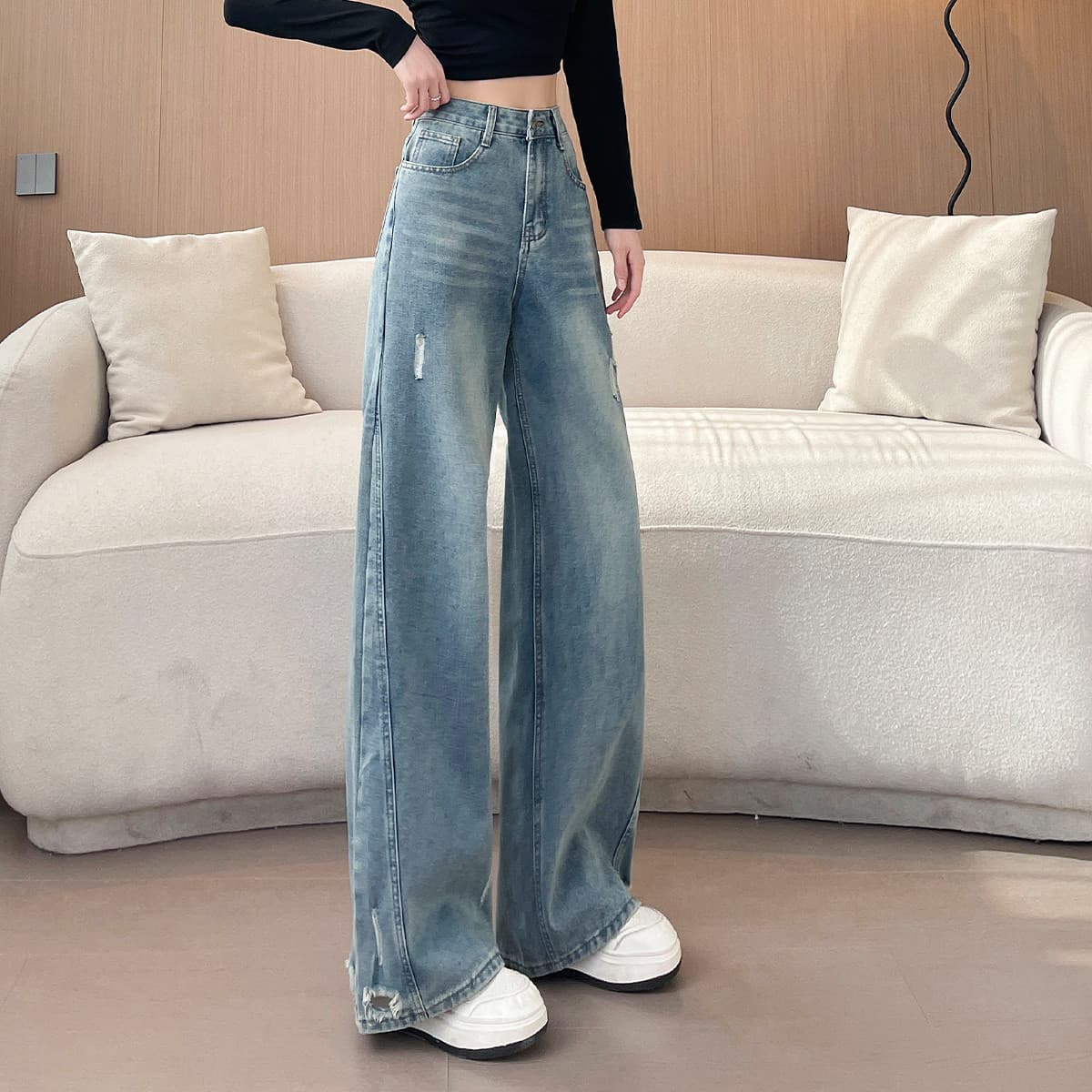 Джинсы JEANSWEST JEANS Женские Ностальгический синий - изображение 7