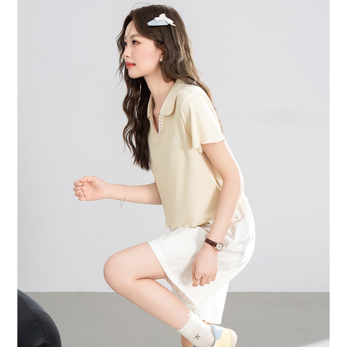 Футболка JEANSWEST Светло-желтые женские футболки - изображение 2