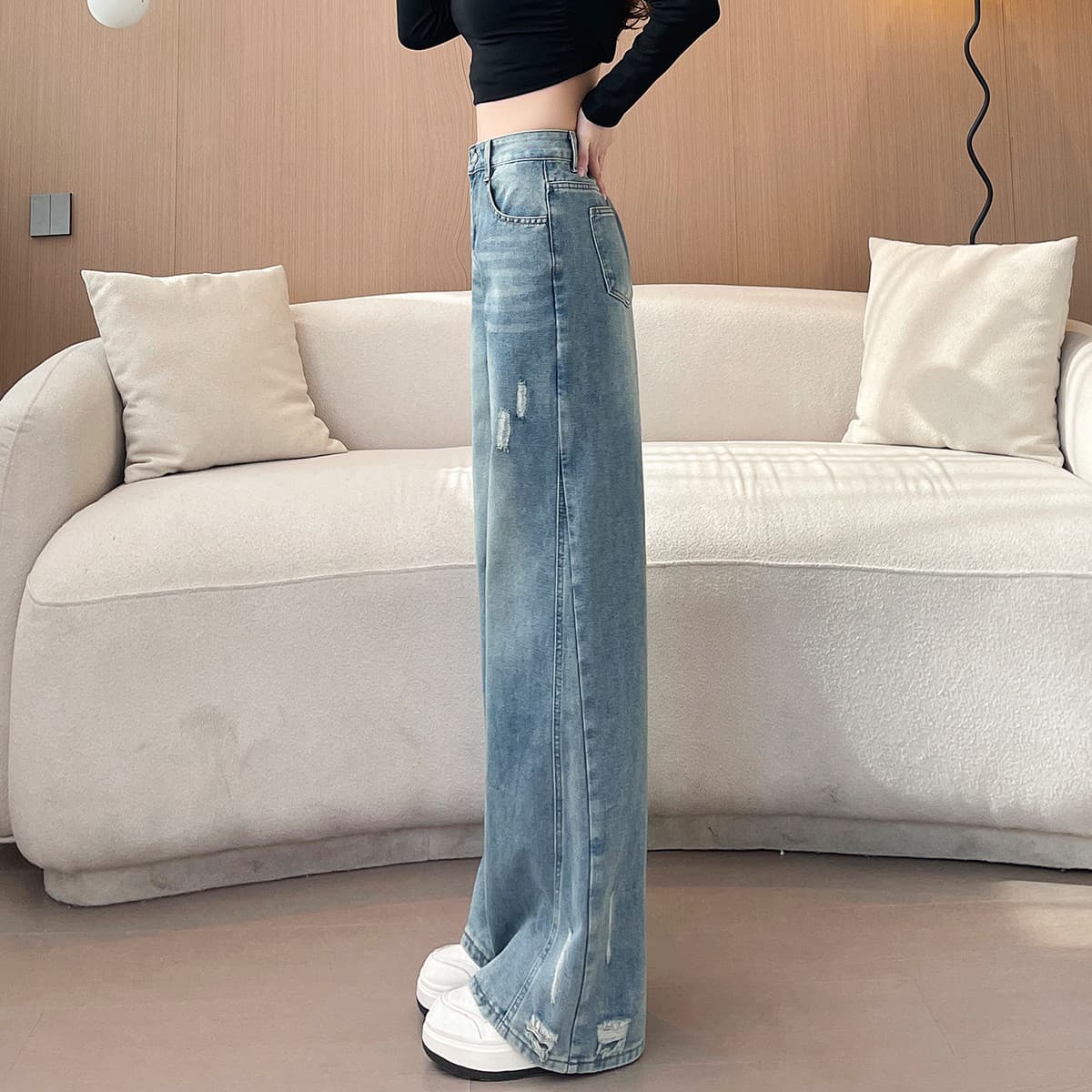 Джинсы JEANSWEST JEANS Женские Ностальгический синий - изображение 9