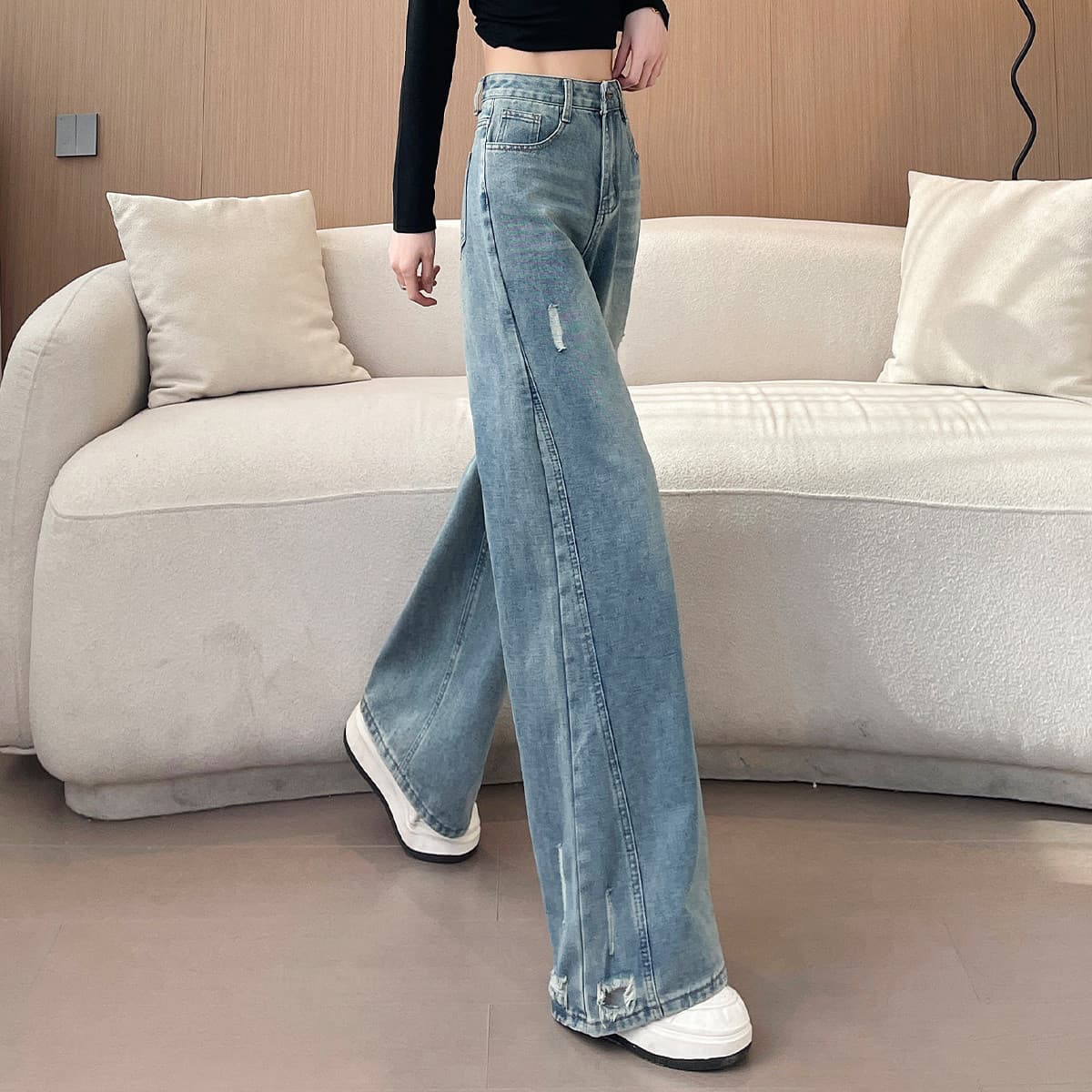 Джинсы JEANSWEST JEANS Женские Ностальгический синий - изображение 10