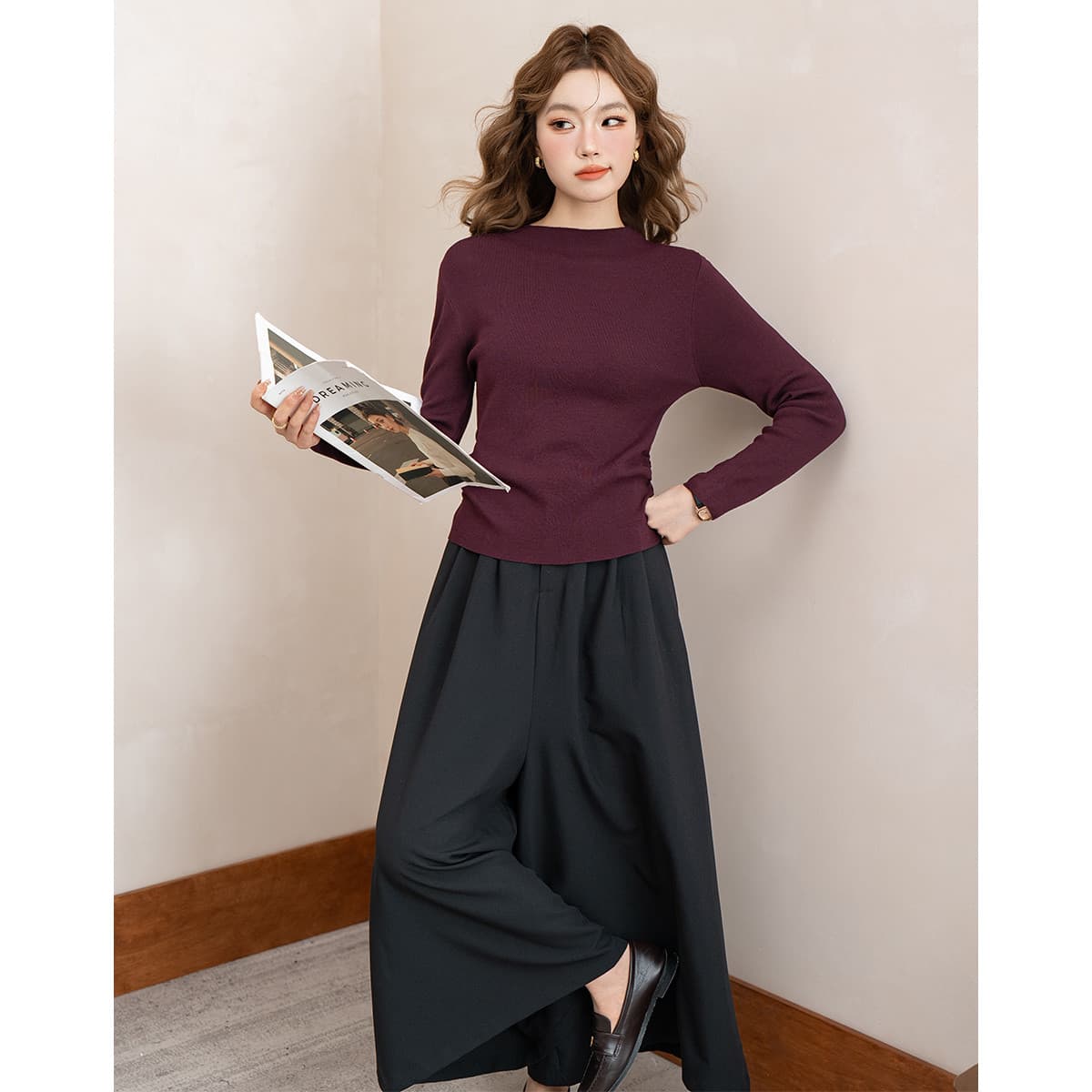 Футболка JEANSWEST Бургунди Женские T-рубашки - изображение 2