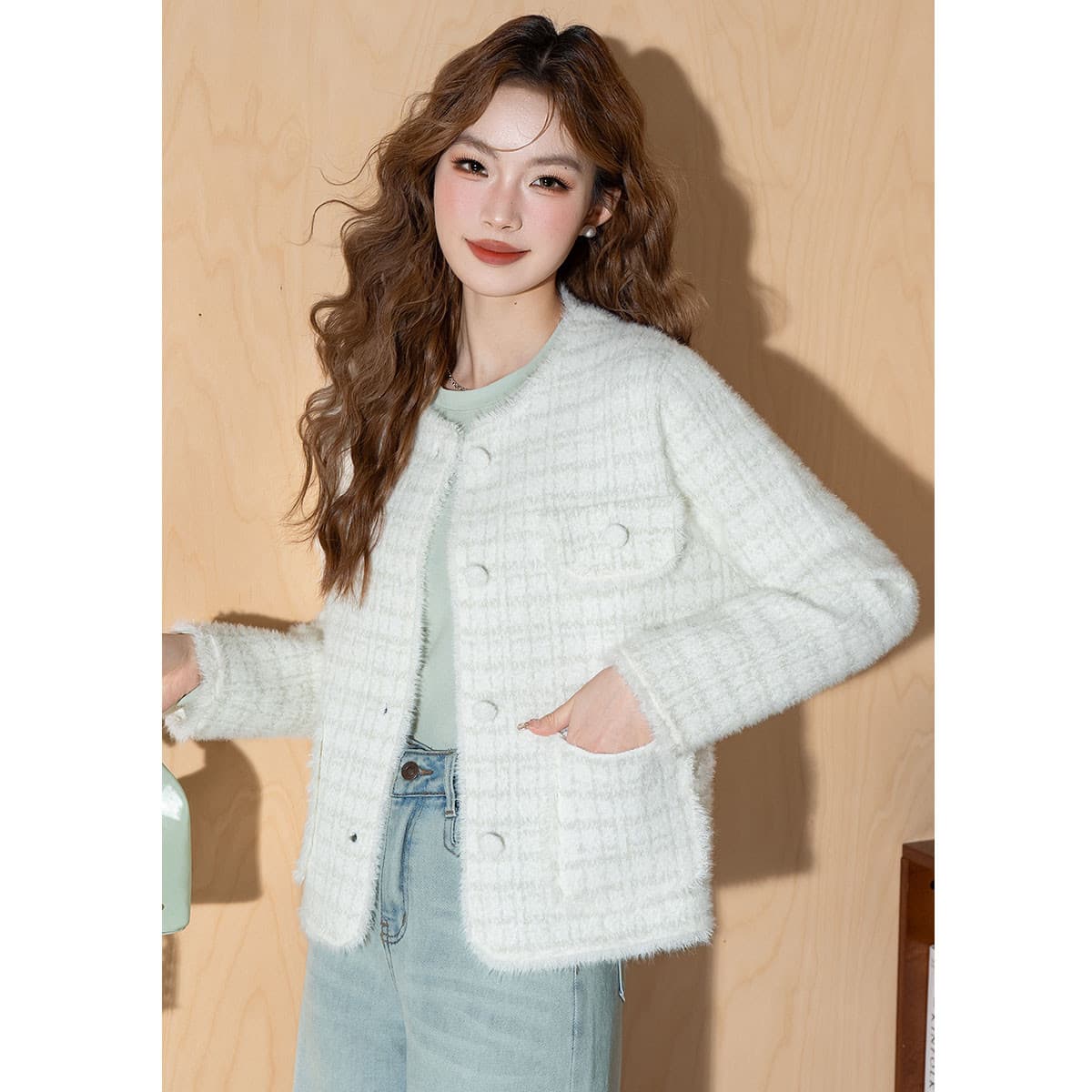 JEANSWEST Бархатовое пальто для женщин - изображение 2