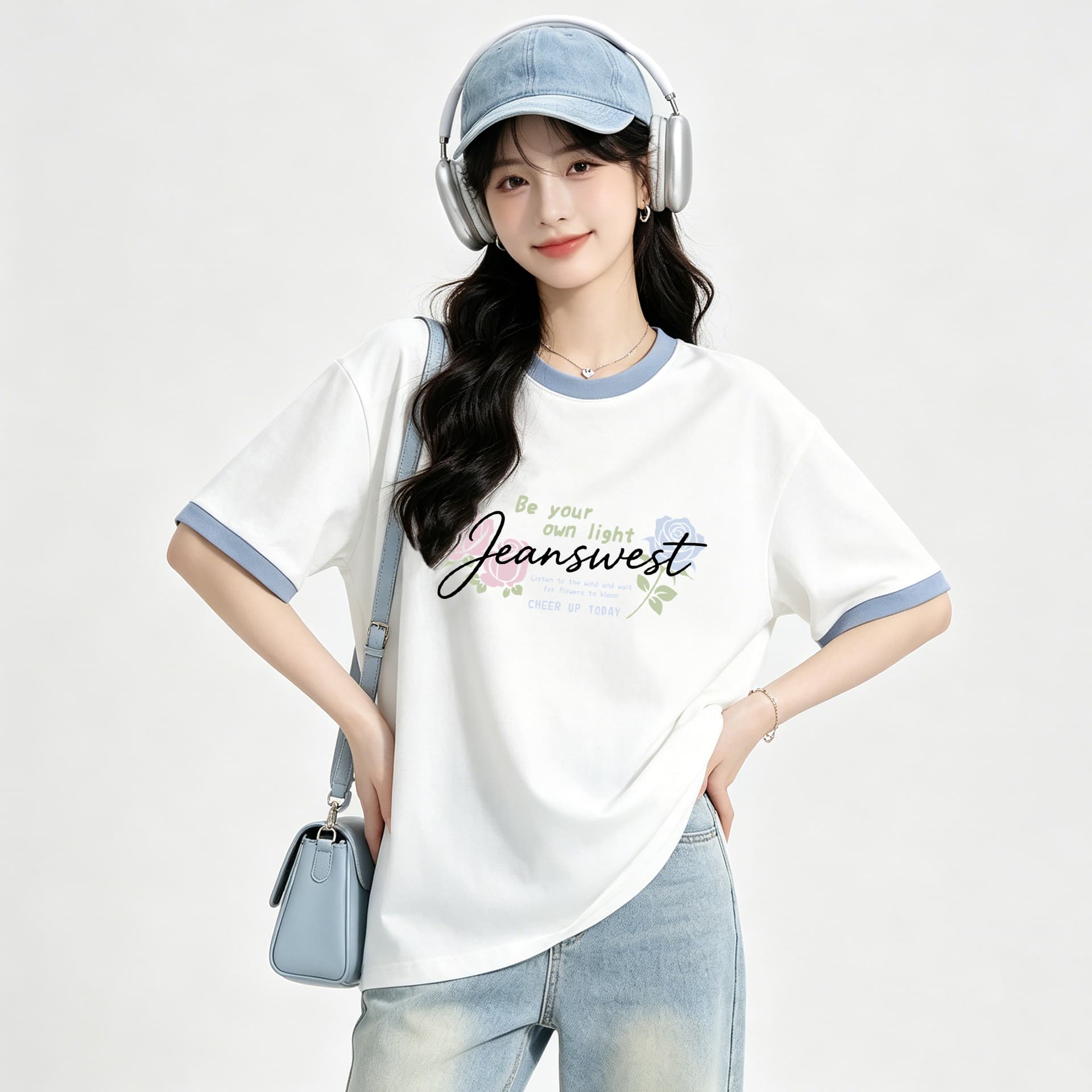 Футболка JEANSWEST Мужская T-рубашка Женская - изображение 2