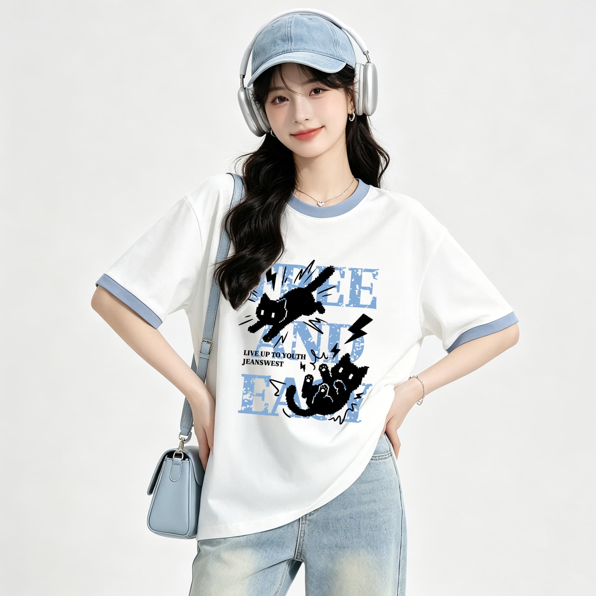 Футболка JEANSWEST Мужская T-рубашка Женская - изображение 2