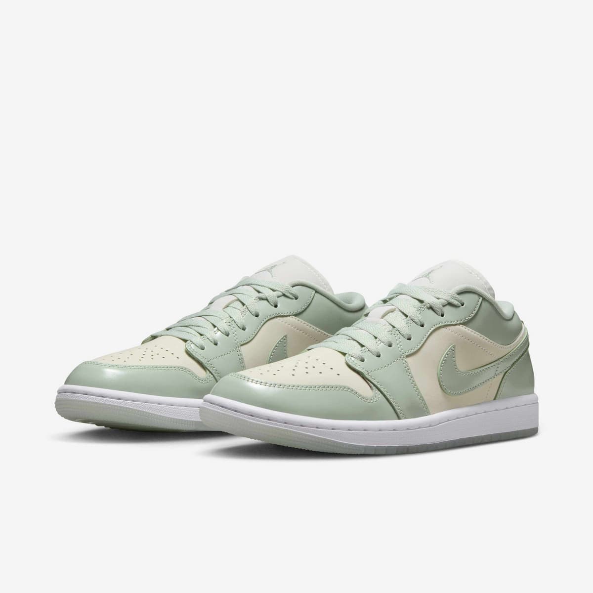 Кроссовки Jordan Air Jordan 1 Низкие Кеды Повседневная Обувь Белый Зеленый Унисекс - изображение 4