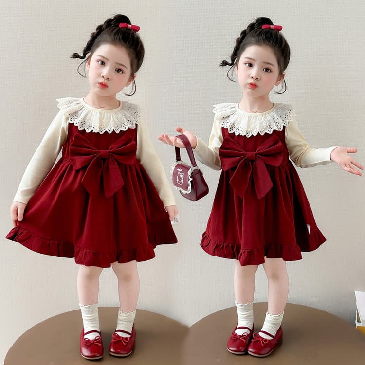 PIERRE CARDIN Красный Двухкомпонентный Набор Волшебных Цветов Kids Комплекты с Юбкой - изображение 2