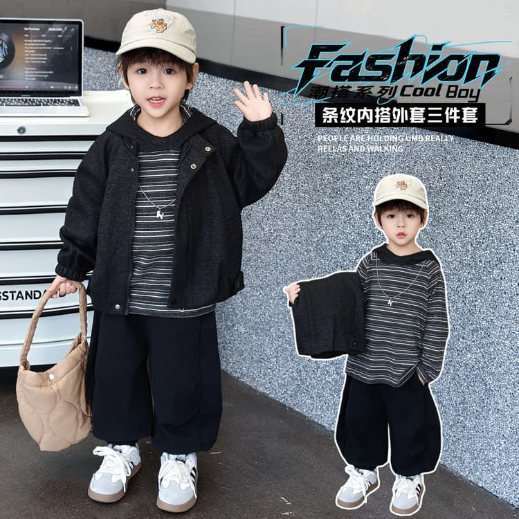 PIERRE CARDIN Пальто + Базовый слой + Брюки Kids Повседневные Спортивные костюмы Наборы - изображение 4