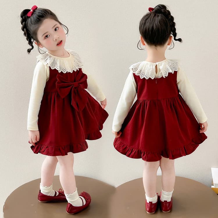 PIERRE CARDIN Красный Двухкомпонентный Набор Волшебных Цветов Kids Комплекты с Юбкой - изображение 4