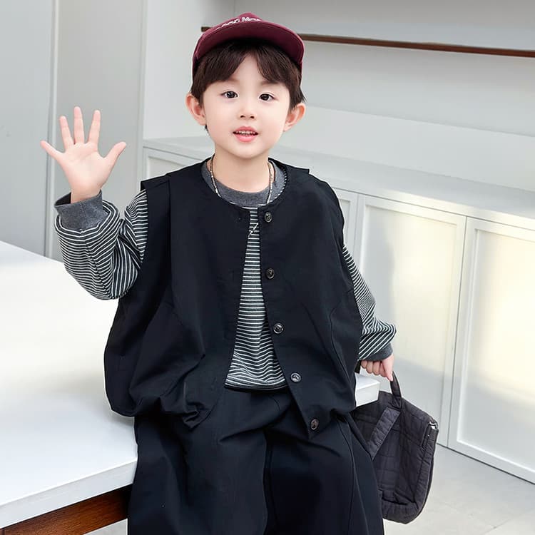 PIERRE CARDIN Черный ТРИ Штуки Набор Магических Цветов Kids Повседневные Спортивные Костюмы Наборы - изображение 5