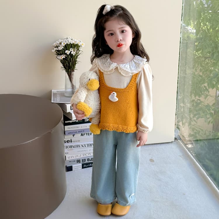 PIERRE CARDIN Оранжевый ТРИ Штуки Набор Магических Цветов Kids Повседневные Спортивные Костюмы Наборы - изображение 3