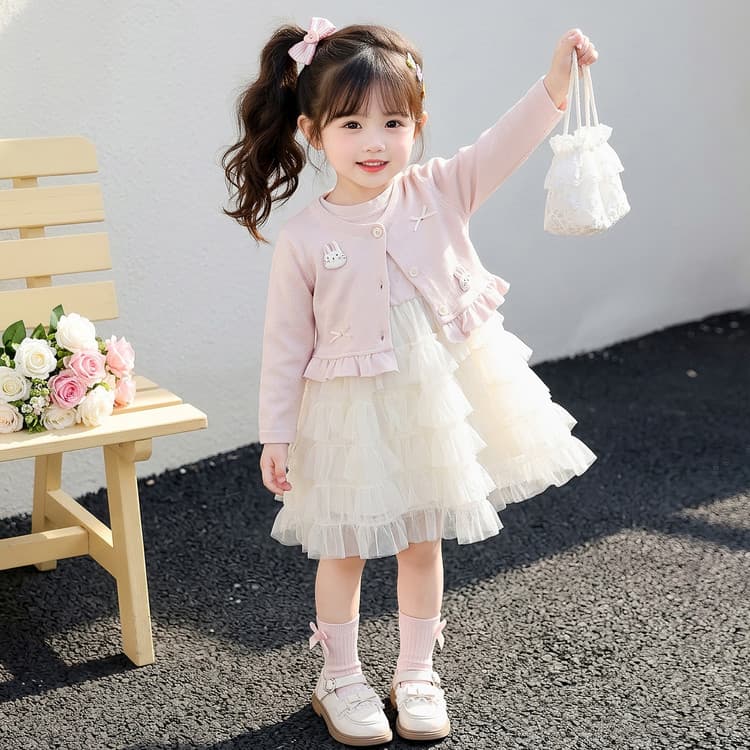 PIERRE CARDIN Розовый Двухкомпонентный Набор Волшебных Цветов Kids Комплекты с Юбкой - изображение 2