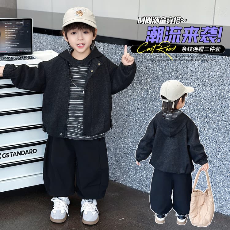 PIERRE CARDIN Пальто + Базовый слой + Брюки Kids Повседневные Спортивные костюмы Наборы - изображение 5