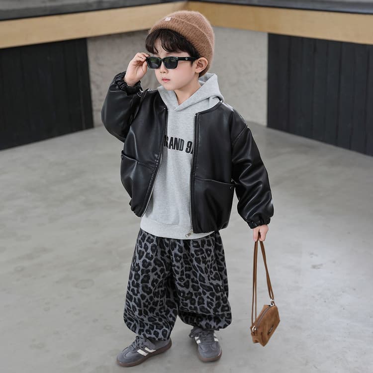 PIERRE CARDIN Черный ТРИ Штуки Набор Магических Цветов Kids Повседневные Спортивные Костюмы Наборы - изображение 2