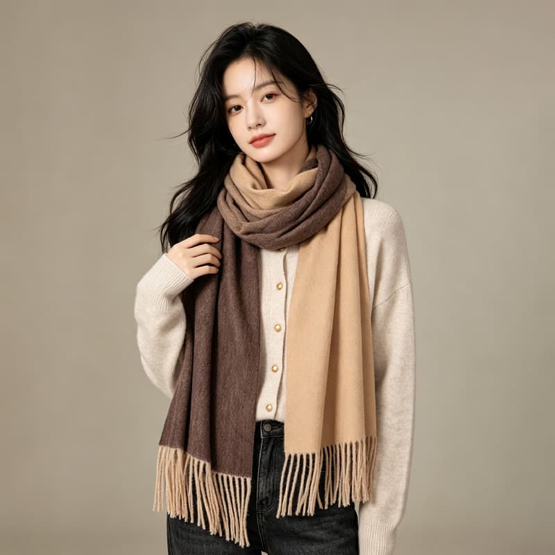 Шарф Maserati Овечья шерсть Wool Knit Шарфы Женские - изображение 3