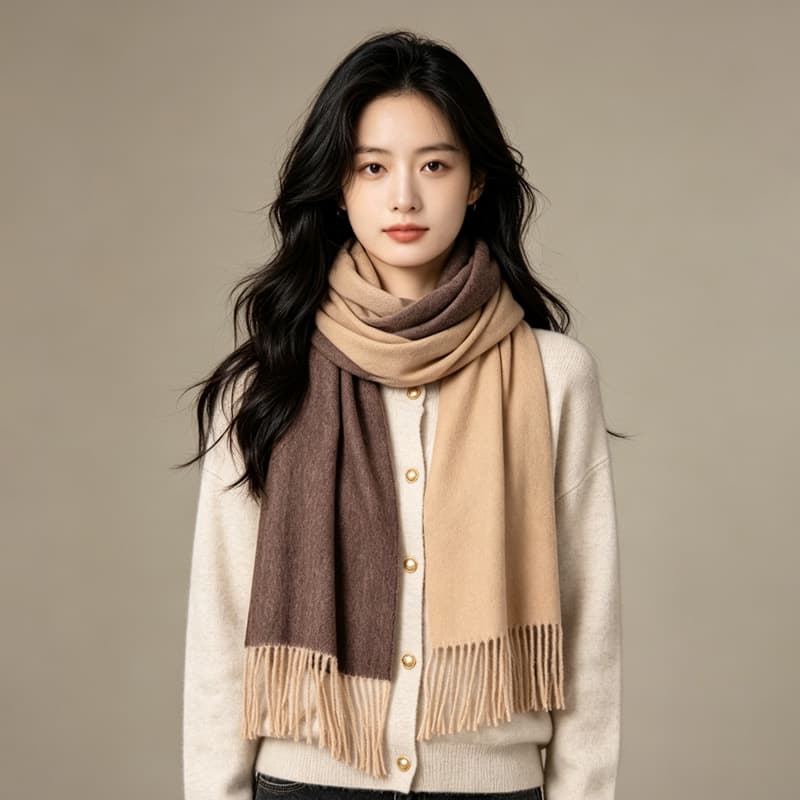 Шарф Maserati Овечья шерсть Wool Knit Шарфы Женские - изображение 5