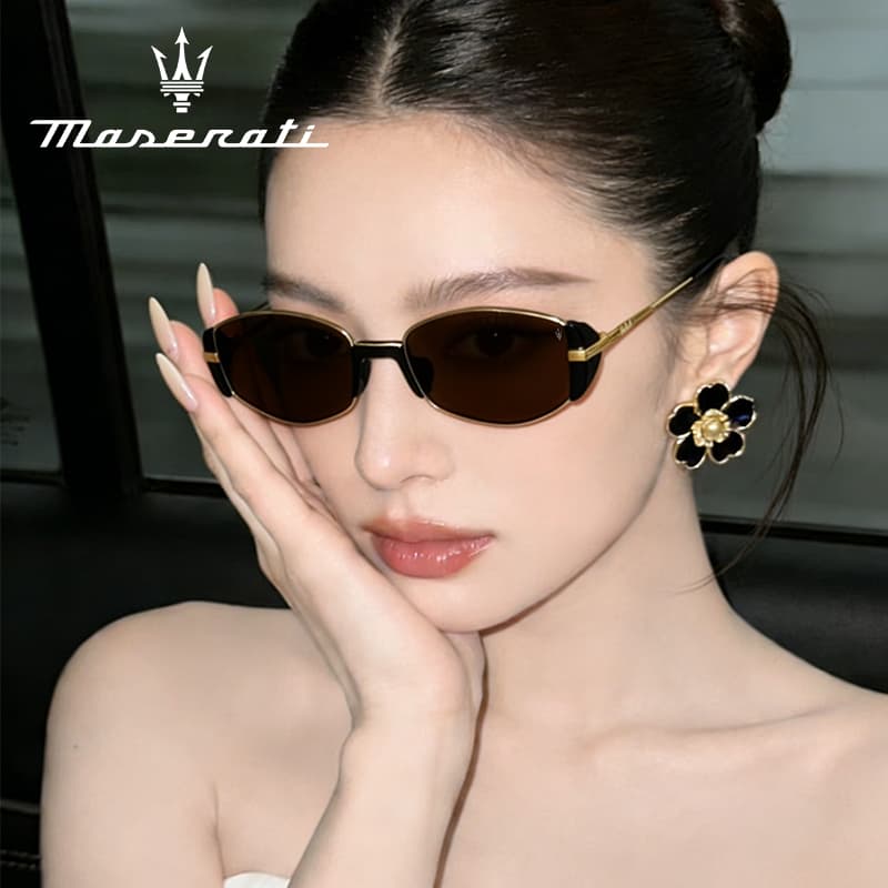 Солнцезащитные очки Maserati Медный сплав ОВАЛЬНЫЕ Солнцезащитные очки Женские - изображение 2