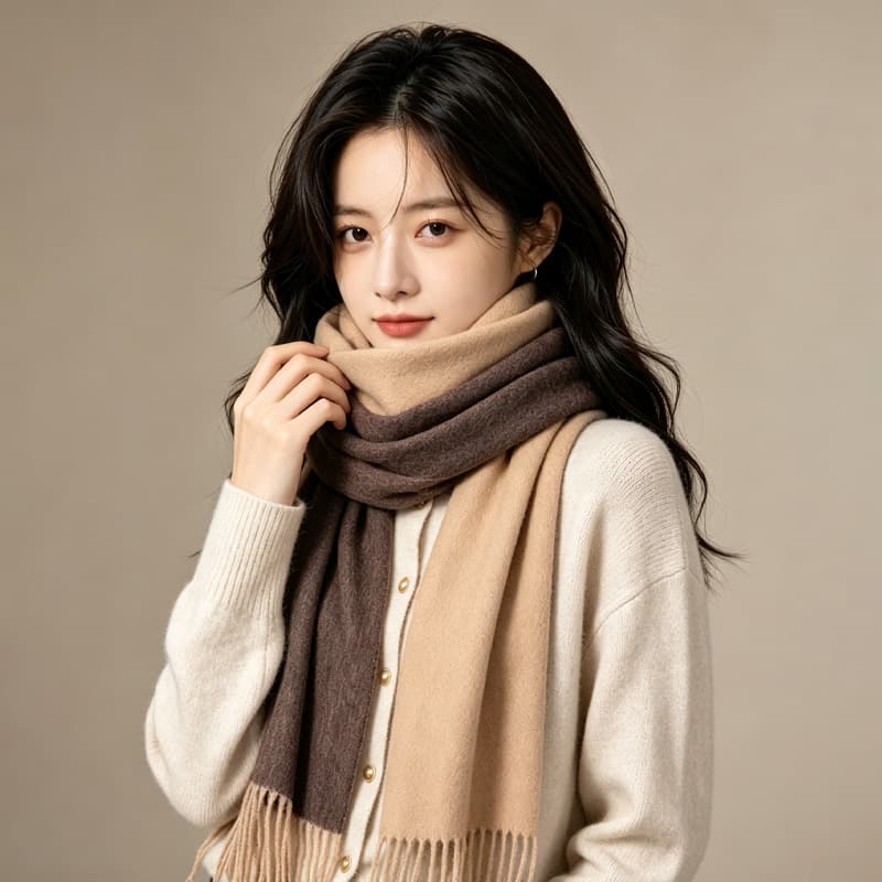 Шарф Maserati Овечья шерсть Wool Knit Шарфы Женские - изображение 4