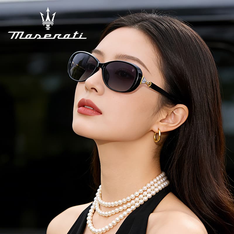 Солнцезащитные очки Maserati Tr90 Oval Travel Outdoor Спортивный Вождение Вечеринка События Защита от ультрафиолета (UV) Солнцезащитные Очки - изображение 5