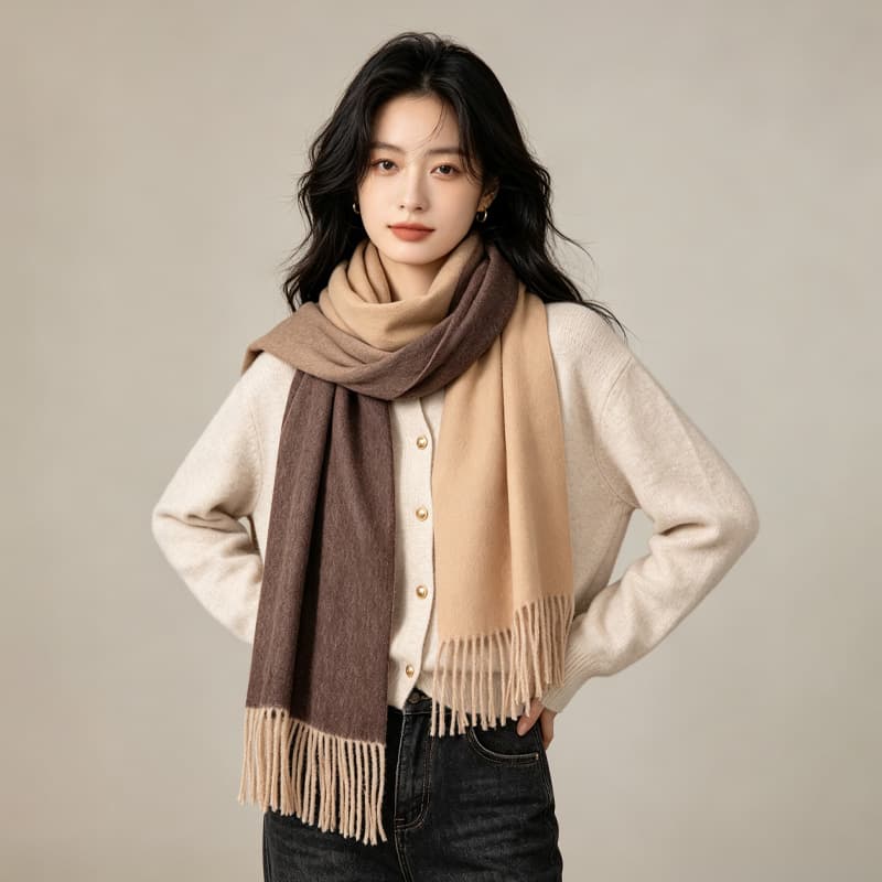 Шарф Maserati Овечья шерсть Wool Knit Шарфы Женские - изображение 2