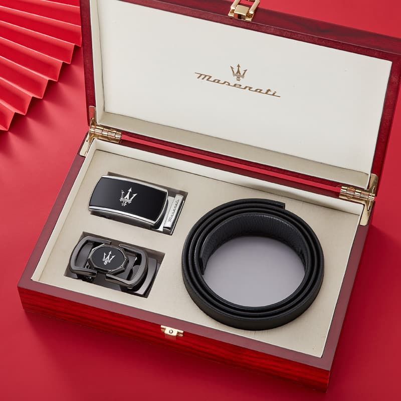 Ремень Maserati Ремни из коровьей кожи мужской металлический 3,5 см - изображение 2