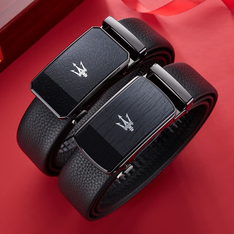 Ремень Maserati Коровья кожа Цинковый сплав Кожаные ремни Мужской 3,5 см - изображение 3