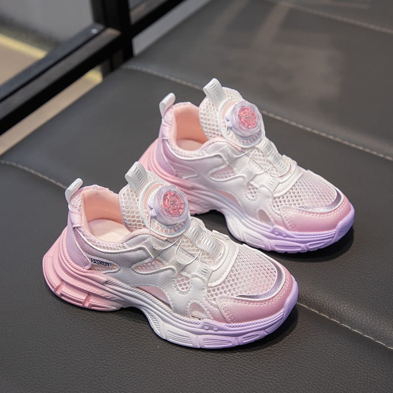 Кроссовки SHIBU Сетчатая ткань противоскользящие низкие кеды для девочек - изображение 3