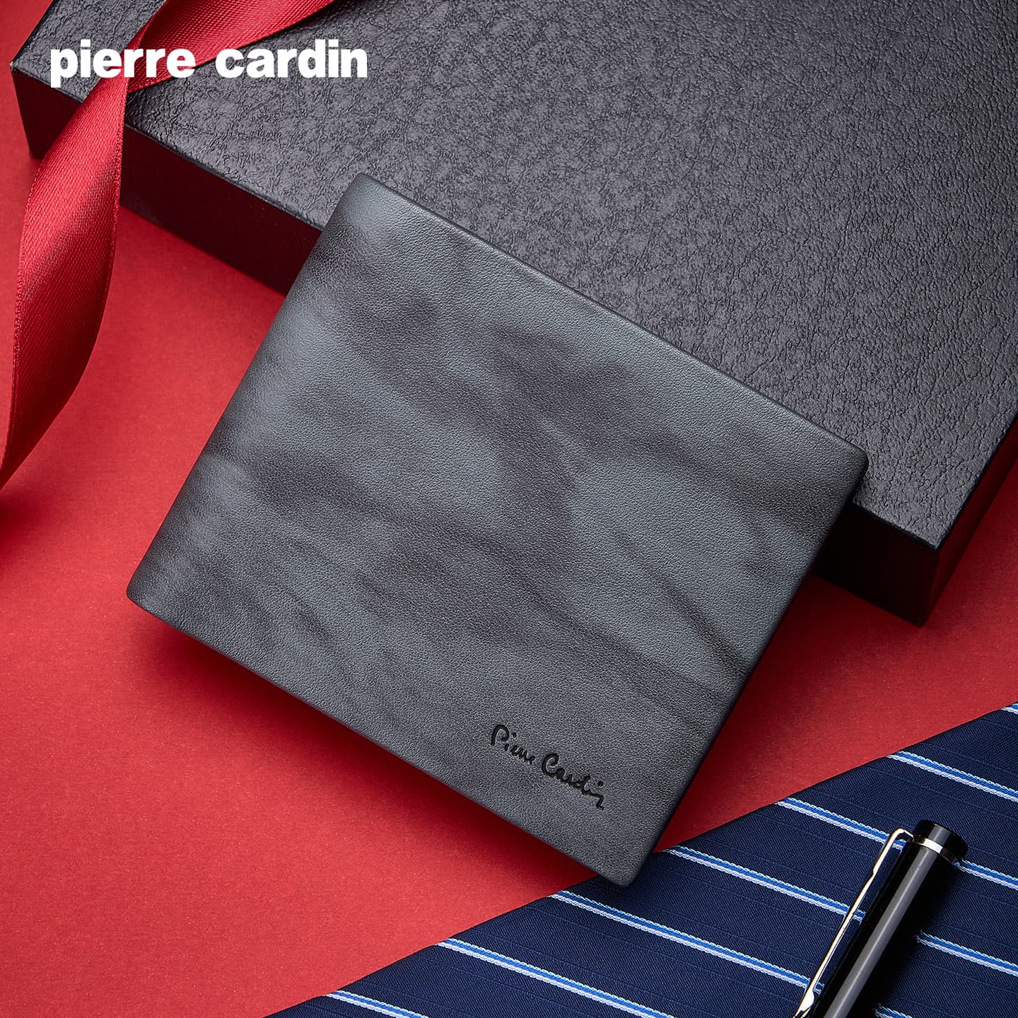 Кошелек PIERRE CARDIN Натуральная кожа Pure Коровья кожа Кошелек Мужской Градиентный серый - изображение 2