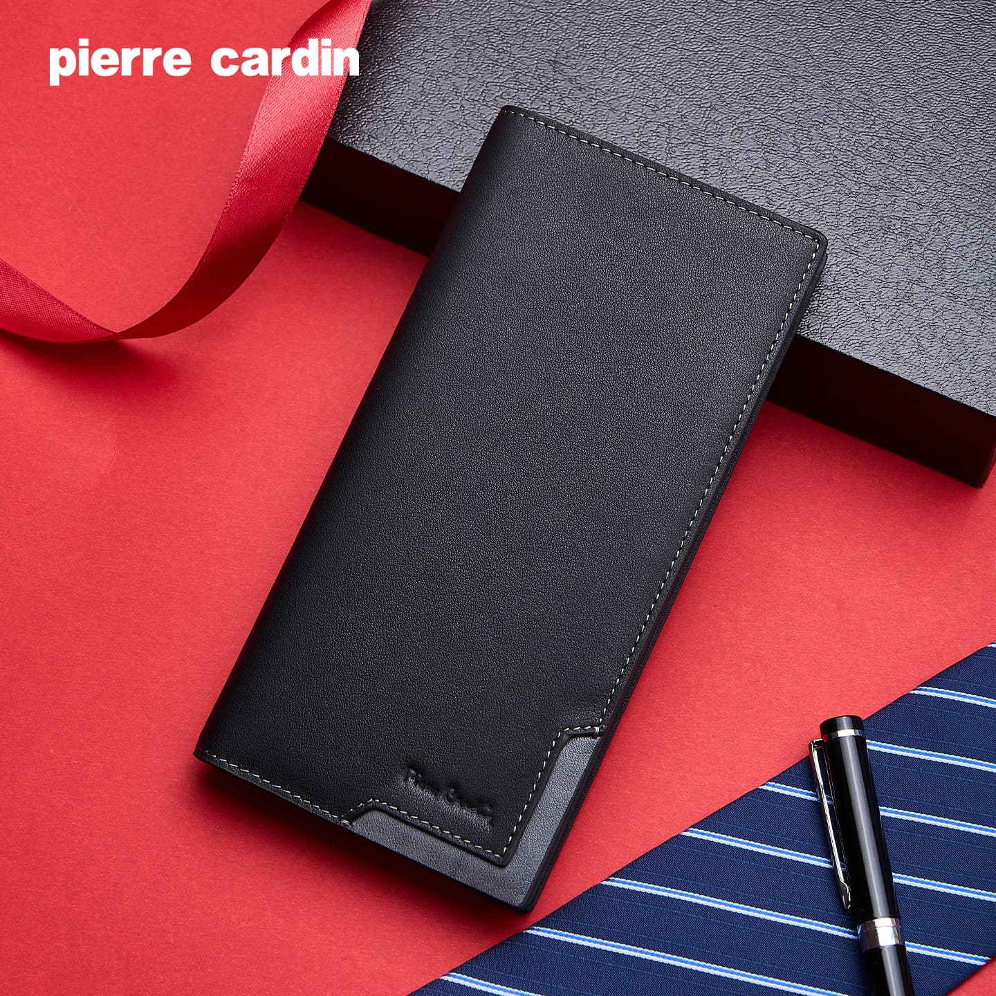Кошелек PIERRE CARDIN Кошелек из коровьей кожи Мужской Черный - изображение 2