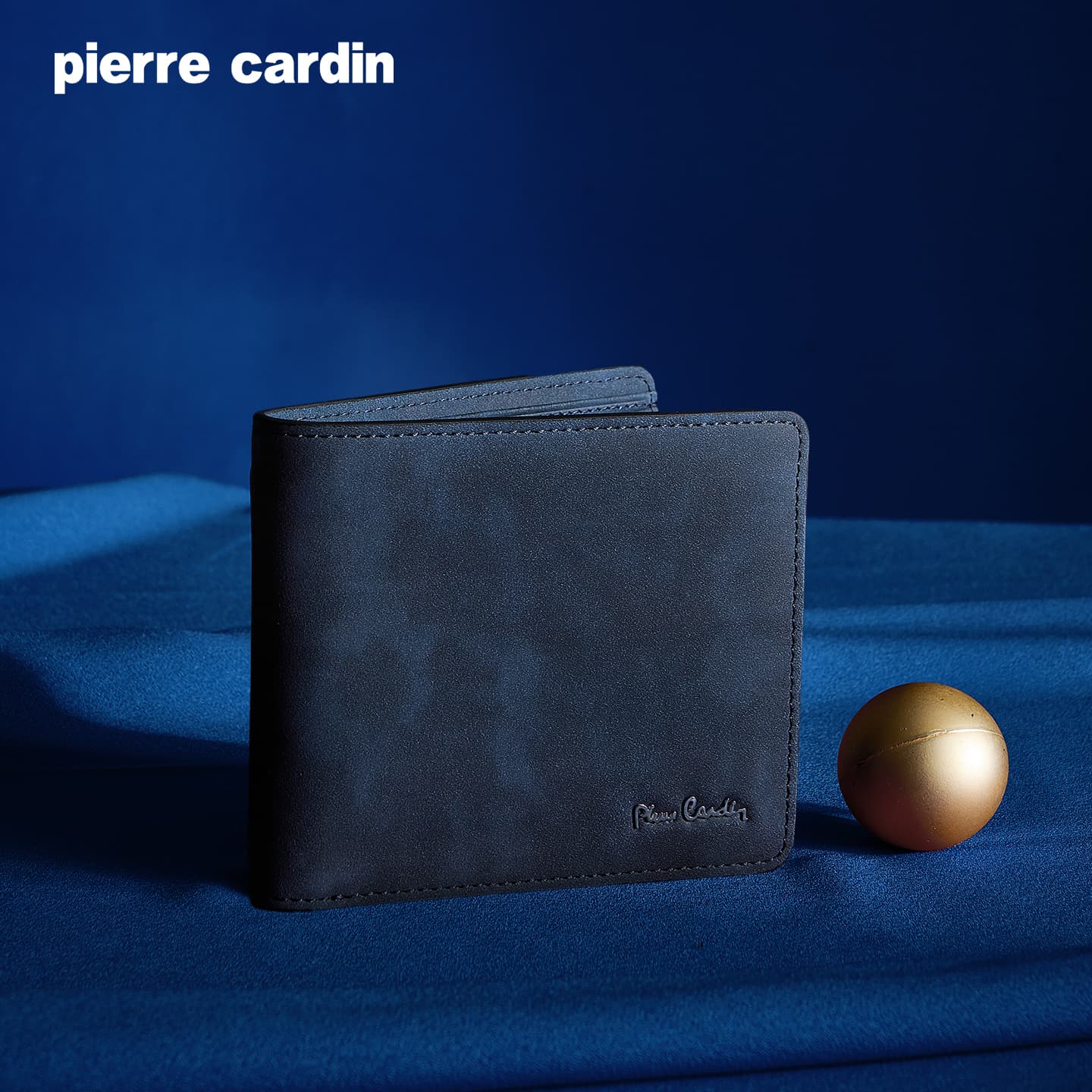 Кошелек PIERRE CARDIN Настоящий кошелек из коровьей кожи мужской синий - изображение 2