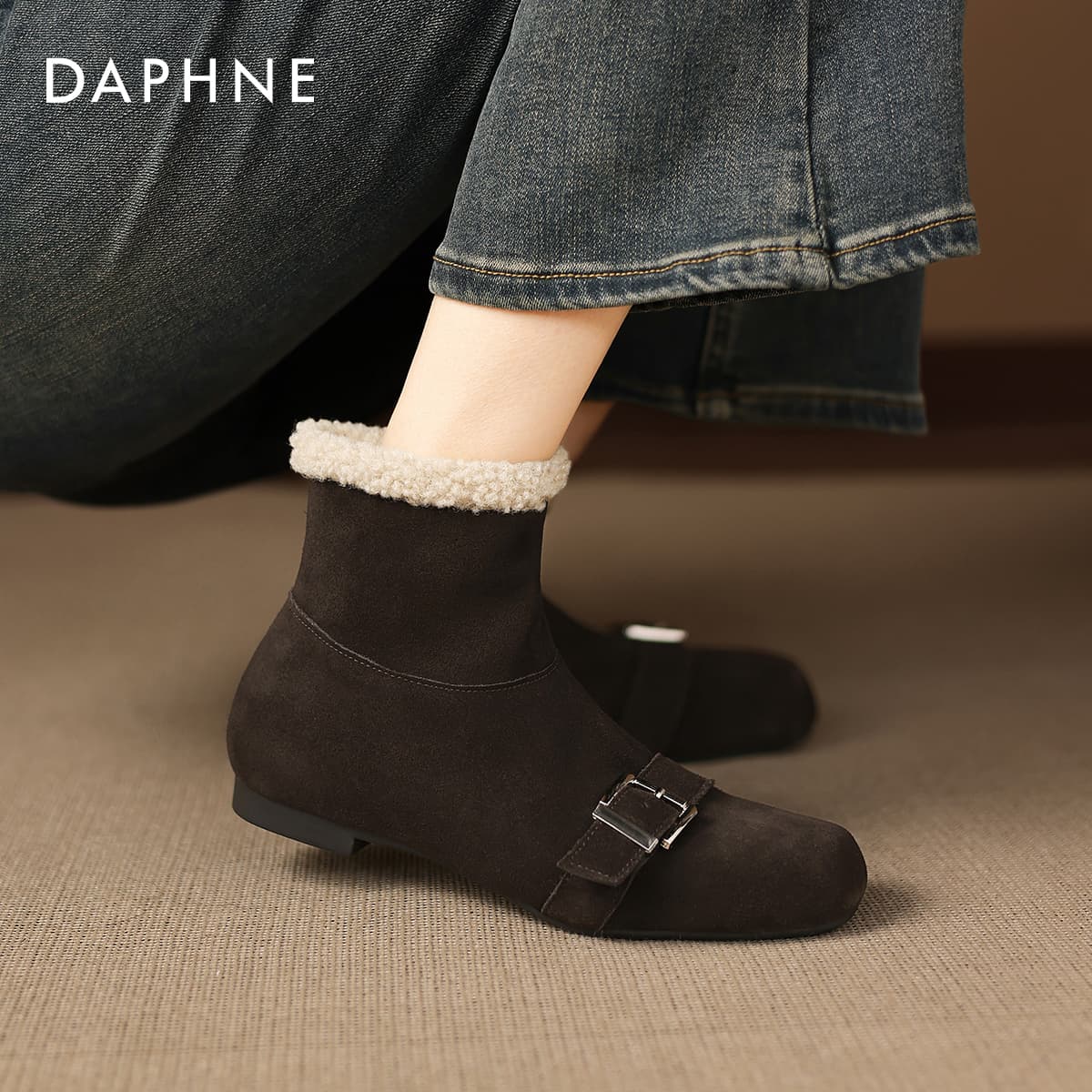 Ботинки зимние Daphne Спилок коровья 11,5 см Сноубутсы Женские - изображение 3