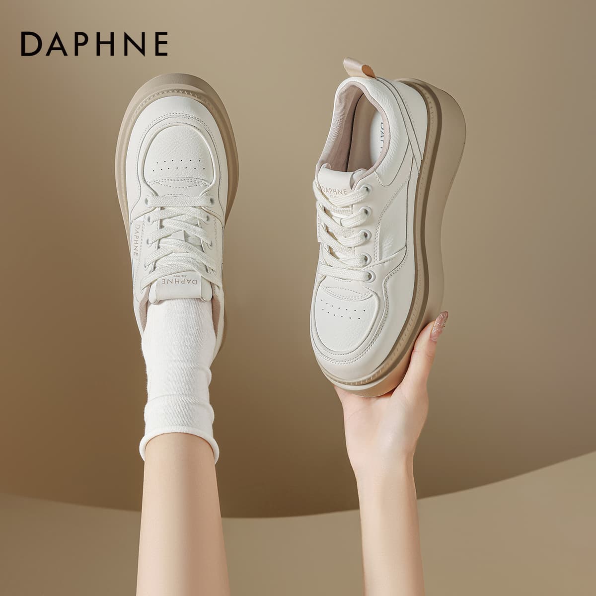 Кроссовки DAPHNE Кеды для скейтбординга Лоу-топы Экрю Женские - изображение 7